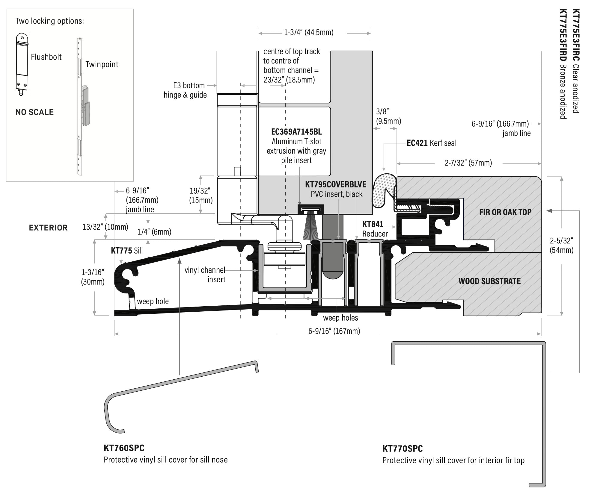 Bi-Fold Doors outswing sill system