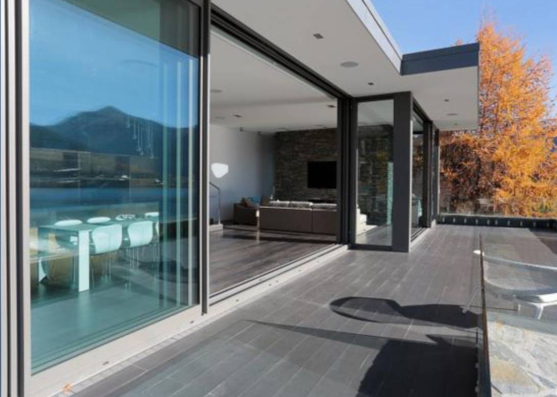 Large sliding glass doors